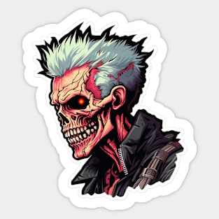 Cyberpunk Ghoul Zombie Cyborg Sticker